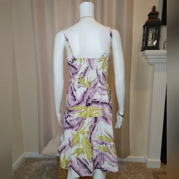 LOFT PARADISE TIERED MINI DRESS, WHISPER WHITE 12 - Picture 8 of 13